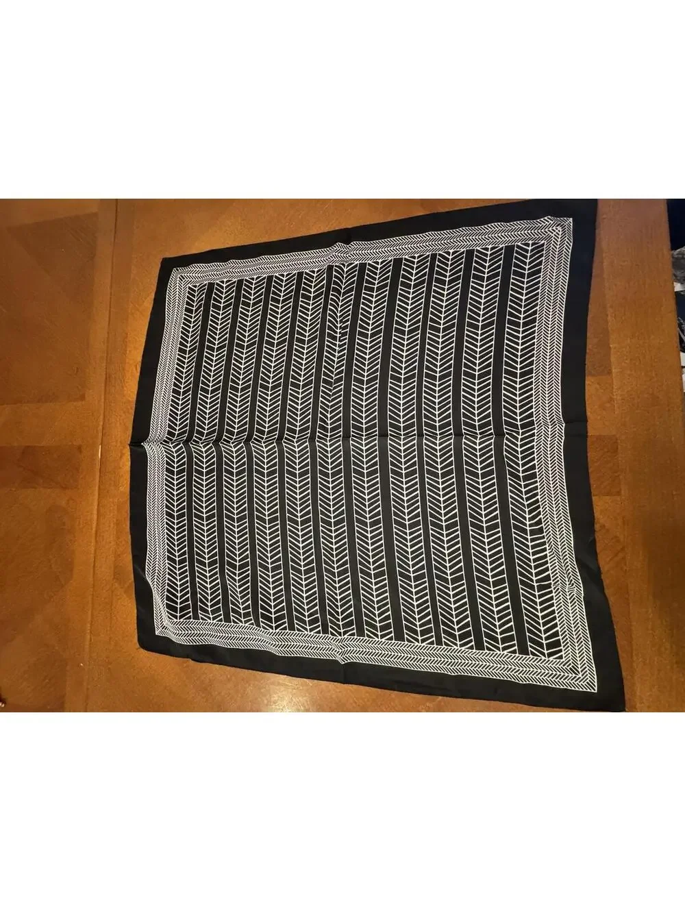 Black and White Geometric Square Scarf 249